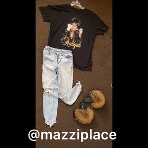 Vintage “Aaliyah” OVERSIZED tee (NEVER WORN)
